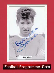 Manchester United Ian Moir Signed Football Card Picture