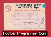 Manchester United v Leicester City 1993 – League Cup Ticket