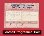 Manchester United v Brighton 1993 – FA Cup Ticket Man Utd