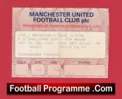 Manchester United v Brighton 1993 – FA Cup Ticket Man Utd