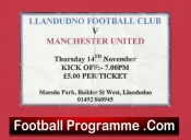 Llandudno v Manchester United 2002 – Football Ticket