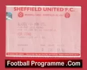 Sheffield United v Manchester United 1995 – FA Cup Match Ticket