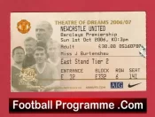 Manchester United v Newcastle United 2006 – Match Ticket