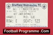 Sheffield Wednesday v Manchester United 1996 – Football Ticket