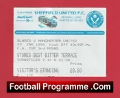 Sheffield United v Manchester United 1994 – Match Ticket