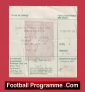 Sunderland v Manchester United 1986 – FA Cup Match Ticket