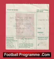 Sunderland v Manchester United 1986 – FA Cup Match Ticket