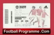 Manchester United v Hull City 2017 – Match Ticket