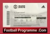 Manchester United v Liverpool 2015 – Match Ticket