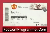 Manchester United v Reading 2013 – Match Ticket