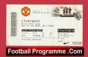 Manchester United v Liverpool 2013 – Match Ticket