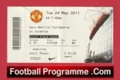 Manchester United v Juventus 2011 Gary Neville Testimonial Ticket