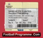 Newcastle United v Manchester United 2004 – Match Day Ticket