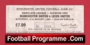 Manchester United v Leeds United 1991 – Football Ticket