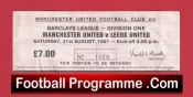 Manchester United v Leeds United 1991 – Football Ticket