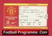 Manchester United v Fulham 2003 – Football Ticket