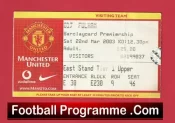 Manchester United v Fulham 2003 – Football Ticket