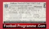 Fulham v Manchester United 2001 – Football Ticket
