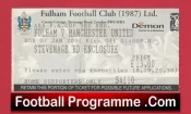 Fulham v Manchester United 2001 – Football Ticket