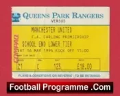 Queens Park Rangers v Manchester United 1996 – Football Ticket