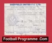 Sheffield United v Manchester United 1992 – Man Utd Ticket