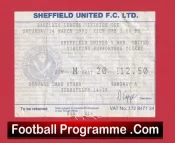 Sheffield United v Manchester United 1992 – Man Utd Ticket