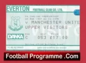 Everton v Manchester United 1997 – Match Ticket