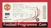 Manchester United v Blackburn Rovers 2009 – Match Ticket Man Utd