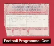 Manchester United v Bury 1993 – FA Cup Ticket Old Trafford