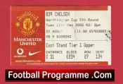 Manchester United v Chelsea 2003 – League Cup Match Day Ticket