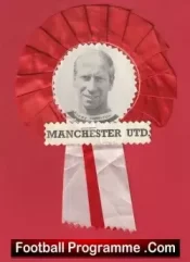 Manchester United Red Devils Bobby Charlton Football Rosette 1960s