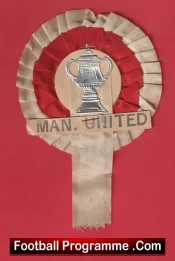 Manchester United Football Rosette 1960’s