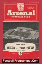 England v Young England 1959 – at Arsenal + Bobby Charlton