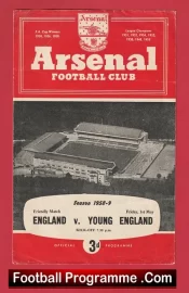 England v Young England 1959 – at Arsenal + Bobby Charlton