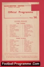 Manchester United v Derby County 1957 – Reserves Match Geoff Bent