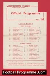 Manchester United v Blackpool 1956 – Reserves Busby Babes Bobby Charlton