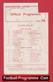 Manchester United v Preston 1957 – Reserves Busby Babes Bobby Charlton