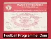 Manchester United v Oldham Athletic 1991 – League Cup Football Ticket