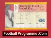 Manchester United v Leicester City 1998 – Match Ticket