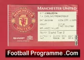 Manchester United v Wimbledon 1998 – Match Ticket