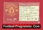 Manchester United v Derby County 1998 – Match Ticket