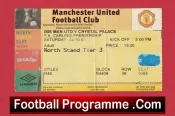 Manchester United v Crystal Palace 1997 – Football Ticket