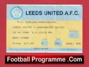 Leeds United v Manchester United 1994 – Football Ticket