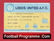 Leeds United v Manchester United 1994 – Football Ticket