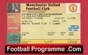 Manchester United v Bolton Wanderers 1998 – Match Ticket