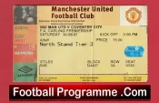 Manchester United v Coventry City 1997 – Match Ticket