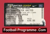 Leeds United v Manchester United 2003 – Match Ticket