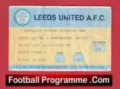Leeds United v Manchester United 1990 – Football Ticket