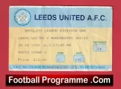 Leeds United v Manchester United 1990 – Football Ticket