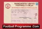 Manchester United v Leicester City 1994 – Football Ticket